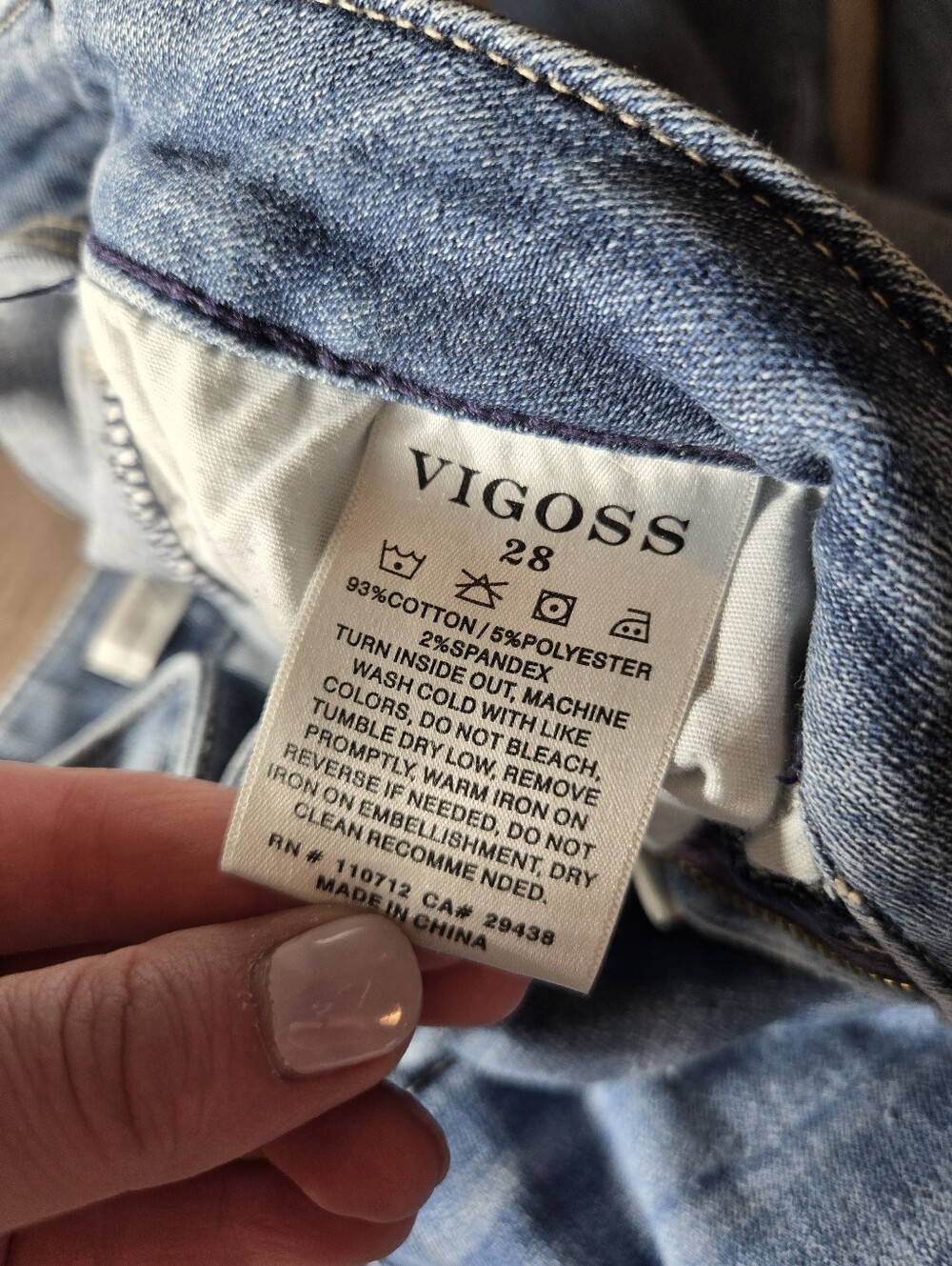 Vigoss Jagger Skinny Medium‑Wash Distressed Jeans Women’s Size 28 - Picture 4 of 16